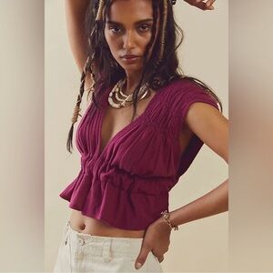 Free People Hot Spell Top in wine